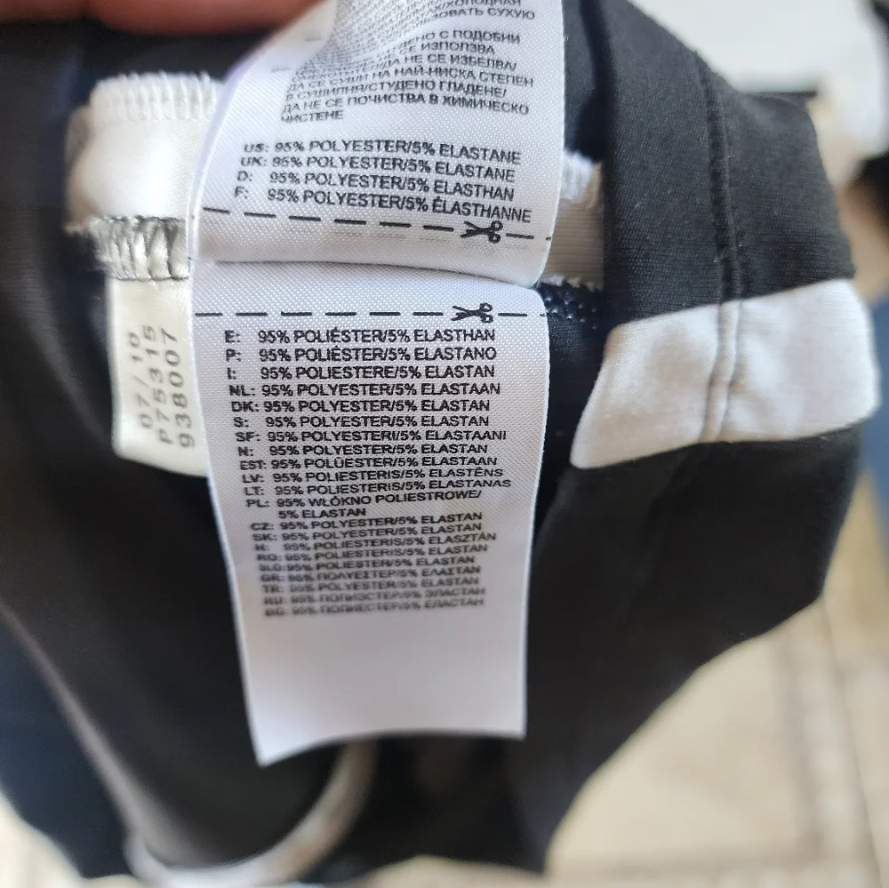 Adidas Black and White Climalite Polo